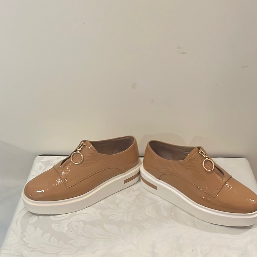 Paolo Tan Flats Sleek Loafers